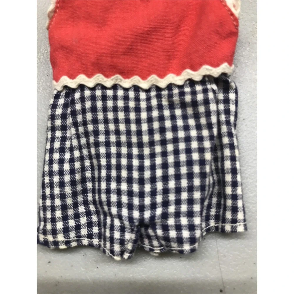 Vintage Pepper Doll Checked Romper with rick rack trim (#350) Tammy's Family